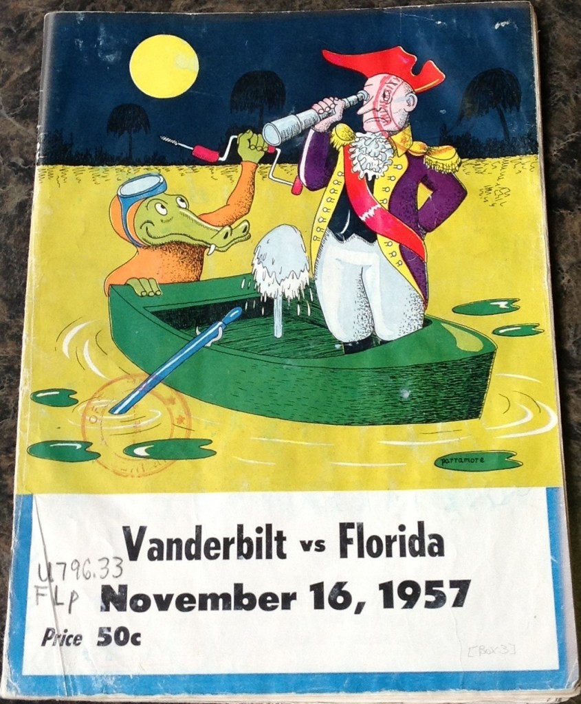 University of Florida Gators vs. Vanderbilt, Football Program from the University Archives